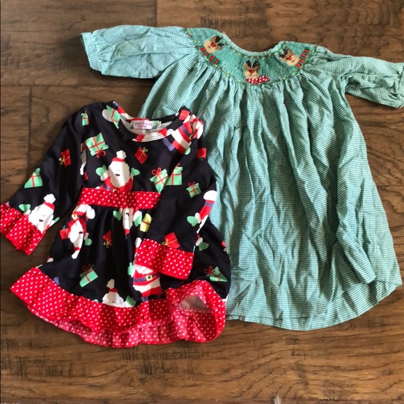 Bundle of two baby girl Christmas dresses - Picture 1 of 3